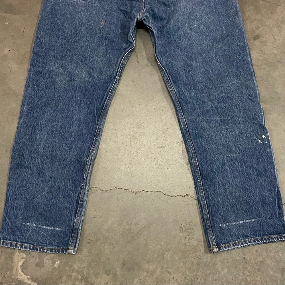 Vintage Y2K Levi's 501XX Button Fly Straight Leg Painted Jeans 36x30 - Picture 8 of 10
